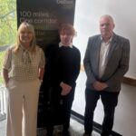 Cllr Sharon Tolan, DBEC Co-Chair, with Jack O'Connell and Brian King from the Central Statistics Office (CSO) at the DBEC Political Advisory Group meeting in DCU Innovate, Dublin.