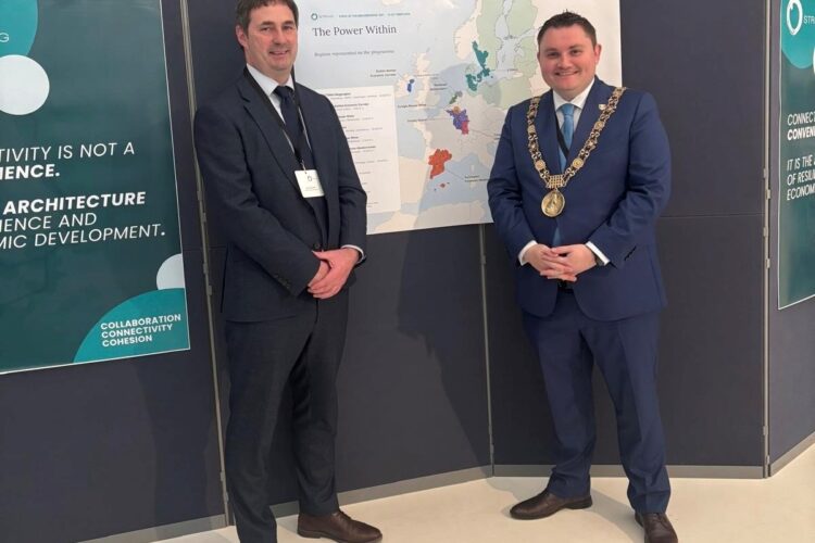 DBEC Programme Manager and Lord Mayor of Dublin, Cllr Daryl Barron, attending the State of the Megaregions Conference 2026 in Brussels.